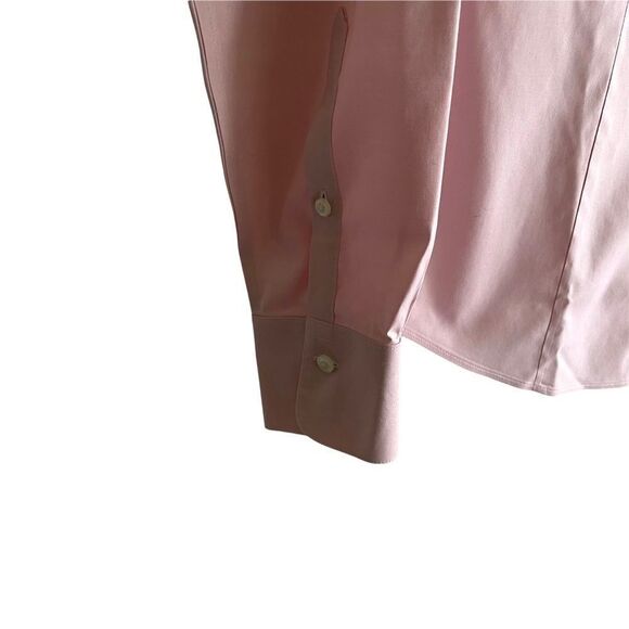 BROOKS BROTHERS Cotton Stretch Button Front Fitted Long Sleeve Shirt Pink 6 - Picture 3 of 7